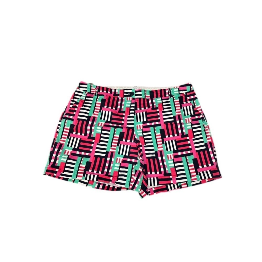 Crown & Ivy High Waist Pink and Green Shorts